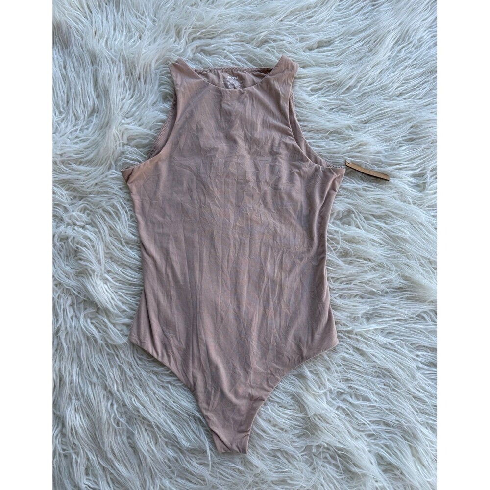 Skims Fits Everybody High Neck Bodysuit Mica Size Medium